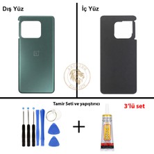 Arsking One Plus Vida Seti + Yapıştırıcı One Plus 10 Pro Yeşil Yapıştırıcı B-7000 Yapıştırıcı Vida Seti Arka Kapak Arka Cam Batarya Kapağı Lazer Kesim Kapak Pil Kapağı Back Cover