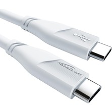 Mey İthalat Kabeldirekt – Usb-C Kablosu, USB 2.0 – 1 M (Usb-C - Usb-C, Veri Kablosu/şarj Kablosu, Güç Dağıtımı ile 480 Mbit/s ve 100 W'a Kadar Şarj Akımı/pd 3, Entegre Çip, Beyaz)