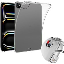 Mey İthalat Coverzone iPad Air 13 ile Uyumlu 2025 M3 Kılıf Tablet Nitro Anti Shock Silikon Tamamen Şeffaf Görünümlü Kapak iPad Air 13 ile Uyumlu Tablet Kılıf Şeffaf Renk