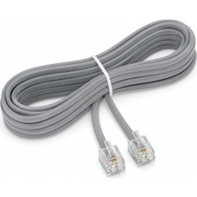 Mey İthalat Primex PX-KKT150 2CX0.10MMX7 15 Metre Adsl RJ11 Telefon Kablosu Gri, Adsl, Vdsl 2 Canlı Kablo