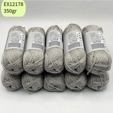 Oxford İplik Ihrac Fazlası 10'lu Paket 350/400GR Amigurumi Ipi Gri EX12178