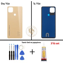 Arsking General Mobile Vida Seti + Yapıştırıcı Gm 22 Gold Yapıştırıcı B-7000 Yapıştırıcı Vida Seti Arka Kapak Arka Cam Batarya Kapağı Lazer Kesim Kapak Pil Kapağı Back Cover