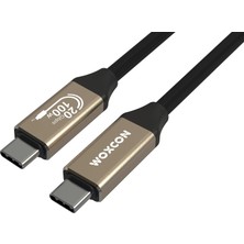 Mey İthalat USB C Hızlı Şarj ve Görüntü Kablosu, USB 3.2 Gen2 Standart 20G Bandwith, Thunderbolt 4/3 Uyumluluk, 4K 60Hz Çözünürlüğüne Kadar Destekler, 5A 20V, 100W Şarj Gücü 2 Metre