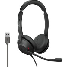 Mey İthalat Jabra Evolve2 30 Kulaklık Seti, Gürültü Önleyici Stereo Kulaklık, Microsoft Teams Sertifikalı, 2 Mikrofon Çağrı Teknolojisi, Usb-A Kablosu, Siyah
