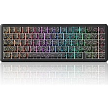 Mey İthalat Attack Shark X65 He Manyetik Anahtarlı 65% Gaming Klavye – 8000 Hz Ultra Hızlı Tepki, 0.01 mm Rapid Trigger Hassasiyeti, Pbt Tuşlar, Rgb Aydınlatma, Qmk Desteği (Black Contour Line)