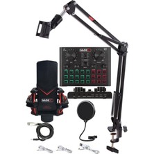 Mey İthalat Midex Gmx-1 Record Set Condenser Mikrofon Ses Kartı Canlı Yayın Paketi (Telefon ve Pc)