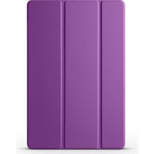 Mey İthalat Constraın - Galaxy Tab A9 Plus ile Uyumlu Smart Cover Standlı 1-1 Kılıf-Mor 4