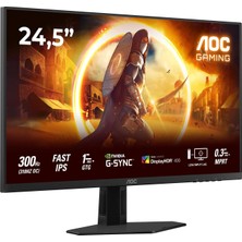 Mey İthalat Aoc 25G4SRE 24.5" 310Hz(OC) 0.3ms HDMI Dp G-Sync Adaptivesync HDR400 Fhd Fast IPS Gaming Monitör