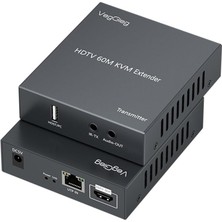 Mey İthalat Veggieg 1080P Full Hd 60Hz HDMI Kvm Extender 60 Metre CAT5E/6 HDMI Menzil Genişletici Uzatıcı