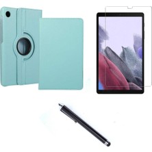 Mey İthalat Constraın - Huawei Honor Pad X8 10.1 Inç ile Uyumlu Standlı Dönebilen Tablet Kılıfı + Ekran Koruyucu + Kalem Set - Mavi