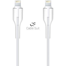 Mey İthalat iPhone Lighting, Kablo Koruyucu, Konnektör 2’li (Beyaz)