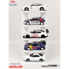 Tech Trade 1:64 Ölçek Model Araç Sergileme Standı 5 Araçlık Beyaz