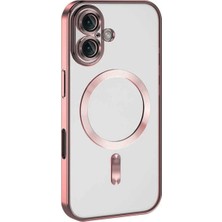Bezos iPhone 16 Plus Kılıf Kross Magneticsafe Kapak - Pembe