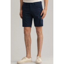 Gant Men's Slim Fit Woven Bermuda Navy Shorts Erkek Dokuma Bermuda Şort Lacivert