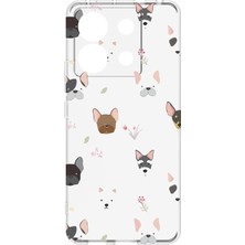 Mey İthalat Şeffaf Silikon Kılıf, Köpek Baskılı, Kamera Korumalı, S19 Max Pro S Zoom ile Uyumlu