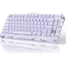 Mey İthalat Gravastar Mercury V75 He Klavye - Manyetik Anahtarlı Oyun Klavyesi, 8000 Hz Yoklama, 0.005RT, Kablolu Usb-C, Rgb Arkadan Aydınlatmalı, Ayarlanabilir Çalıştırma, Yarı Alüminyum Kasa - Lavanta Moru