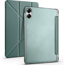 Mey İthalat Constraın - Huawei Honor Pad X9 11.5 Inç ile Uyumlu Kılıf Kalem Bölmeli Katlanabilir Standlı Uyku Modlu Kapak - Yeşil