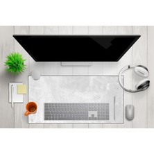 Mey İthalat Mikrofiber Dekoratif Mouse Pad, 7mm Kalınlık, Kaygansız Taban, Leke Tutmaz, Su Geçirmez, Ofis Aksesuarı (Gri, 40X80CM)