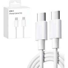 Mey İthalat Kyrotech USB C Kablosu Esnek USB C - USB C Şarj Kablosu Pd 3.0 iPhone 15 Pro Max Galaxy S23 S22 S21 A54 Pixel 7 iPad Pro 12.9 iPad Mini 6/air 5 Vb. ile Uyumludur.
