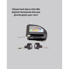 Bezos Taşınabilir Alarm Disk Kilidi Motosiklet Scooter Bisiklet Güvenlik