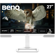 Mey İthalat Benq EW2790U 4K Ekran, 27 Inç, 3840X1260, P3%98, Özel Aı Kontrast Teknolojisi, Dahili 2.1 Hoparlör, Subwoofer, Usb-C Bağlantı Noktası, 3 HDMI Bağlantı Noktası, Ergonomik Tasarım, Göz Bakımı