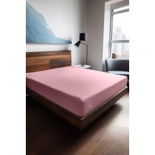 Mey İthalat Soley Plane 200X200 Ranforce Fited Çarşaf, Pembe