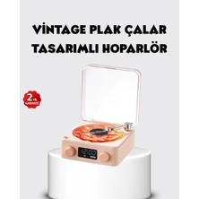 Bezos Bluetooth Hoparlörlü Gece Lambası Dijital Saatli Şeffaf Su Dalgası Işıklı Dekoratif