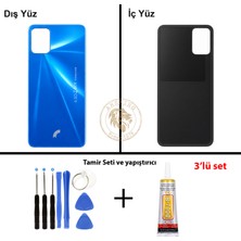 Arsking Reeder Vida Seti + Yapıştırıcı S19 Max Parlak Mavi Yapıştırıcı B-7000 Yapıştırıcı Vida Seti Arka Kapak Arka Cam Batarya Kapağı Lazer Kesim Kapak Pil Kapağı Back Cover