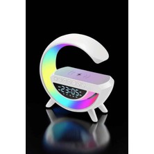 Bezos Bluetooth Hoparlör Dijital Göstergeli Wireless Şarj Rgb Işıklı