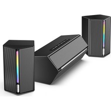 Mey İthalat Fıfıne Ampligame A22 Rgb Gaming Hoparlör - Subwoofer'lı Pc Ses Sistemi - 3.5mm Aux Girişli - Masaüstü ve Tv Uyumlu