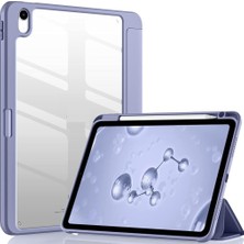 Mey İthalat Undeplus ipad Air 11INÇ M2/m3 2025-2024 ile Uyumlu Kılıf Grafiti Şeffaf Kalem Bölmeli Lavendery Gray