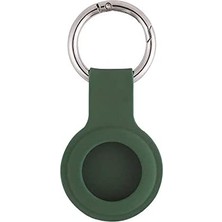 Mey İthalat Airtag ile Uyumlu Silikon Anahtarlık Kılıfı 01 Yeşil