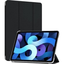 Mey İthalat Constraın - Samsung ile Uyumlu Galaxy Tab S9 Fe SM-X510 Kılıf Smart Standlı Uyku Modlu Arkası Şeffaf 360 Tam Koruma Kapak - Siyah