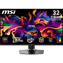 Mey İthalat Msı 31.5" Mag 322UP Qd-Oled E16, Gaming Monitör, Uhd, 16:9, Flat, Qd-Oled, 165Hz, 0.03MS, Freesync Premium Pro, Pivot