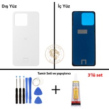 Arsking Omix Vida Seti + Yapıştırıcı Omix X7 Beyaz Yapıştırıcı B-7000 Yapıştırıcı Vida Seti Arka Kapak Arka Cam Batarya Kapağı Lazer Kesim Kapak Pil Kapağı Back Cover