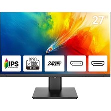 Mey İthalat Npc 27 Inç MD2733-B7 Gaming Monitör 240Hz IPS Panel Fhd Siyah