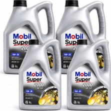 Mobil Süper 2000 Xe Acea C2 5W-30 Dpf Motor Yağı 4 x 4 Litre