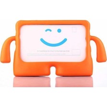 Mey İthalat Constraın - Huawei ile Uyumlu T3 7 Standlı Tutamaçlı Kids Yumuşak Ibuy Silikon Tablet Kılıf Turuncu