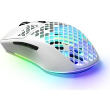 Mey İthalat Steelseries Aerox 3 Wireless Snow Gaming Mouse - Truemove Air Optik Sensör - 68 Gram - Suya Dayanıklı - Beyaz