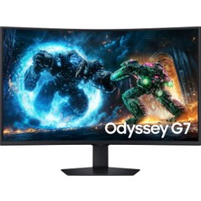 Mey İthalat Samsung Odyssey G7, 37'' 4K Va 165 Hz 1 Ms 1000R Kavisli Oyuncu Monitörü, LS37FG750EUXUF