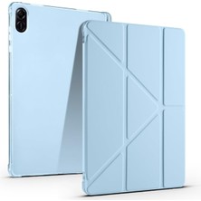 Mey İthalat Constraın - Huawei Honor Pad X8A 11 Inç ile Uyumlu Tablet Kılıf Standlı Kalem Bölmeli Uyku Modlu Akıllı Kapak - Mavi