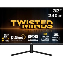 Mey İthalat Twısted Mınds 32" TM32QHD240VA Qhd 2k 240HZ 0,5ms HDMI Dp HDR10 Gamıng Monitör