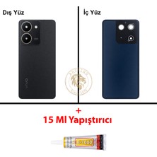 Arsking Vivo Yapıştırıcı V29 Lite Siyah Yapıştırıcı B-7000 Yapıştırıcı Arka Kapak Arka Cam Batarya Kapağı Lazer Kesim Kapak Pil Kapağı Back Cover