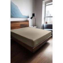 Mey İthalat Soley Plane 200X200 Ranforce Fited Çarşaf, Bej
