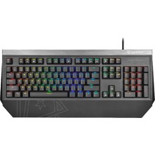 Mey İthalat Vertux Gaming Tantalum, Mekanik Kablolu Oyun Klavyesi, Tam Boy, Mavi Şalter, 104 Gölgeleme Önleyici Tuş, 12 Multimedya Hotkeys, Özel Rgb Arka Plan Aydınlatması