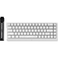 Mey İthalat Mchose ACE68 Mekanik Gaming Klavye%65 He Uranus Switch Hotswap Rgb Beyaz Topographic