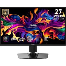 Mey İthalat Msı 26.5" Mag 272QP Qd-Oled X24, Gaming Monitör, Wqhd, 16:9, Flat, Qd-Oled, 240Hz 0.03MS (Gtg), Freesync Premium, Pivot
