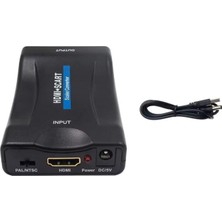 Mey İthalat HDMI To Scart Aktif Çevirici Dönüştürücü Adaptör, Av Video Çevirici, (Scartı HDMI Dönüştürmez)