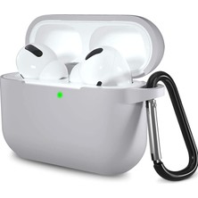 Mey İthalat Harvortez Airpods Pro 1. ve 2. Nesil ile Uyumlu Sert Likit Silikon Kılıf – Kolay Temizlenebilir, [bpa Free] Astar Kaplı Iç Yüzey Kapak, Düşmeye Karşı Tam Koruma, Kablosuz Şarj Uyumu - Gri