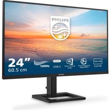 Mey İthalat Phılıps 24E1N1300AE 24 Inç Full Hd Monitör, Hoparlör, Yüksekliği Ayarlanabilir (1920 x 1080, 120 Hz, Hdmı, Usb-C (65 W Pd), USB Hub) Siyah